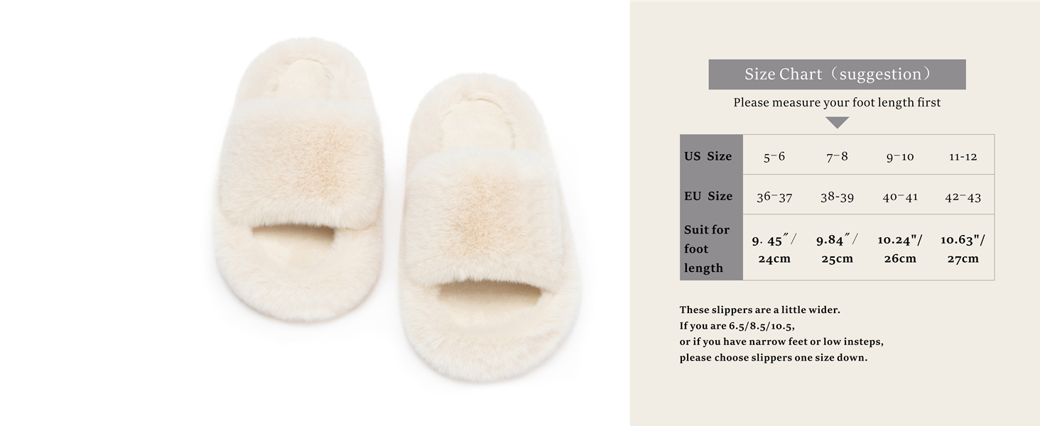 Fuzzy Slippers Size