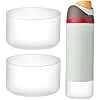 WK IEASON 2Pcs Silicone Boot for Owala Water Bottle, Protective Flask Bottom Cover Base for Owala FreeSip Twist and Flip Flask Water Bottle Accessories-3.35inch Bottom Diameter