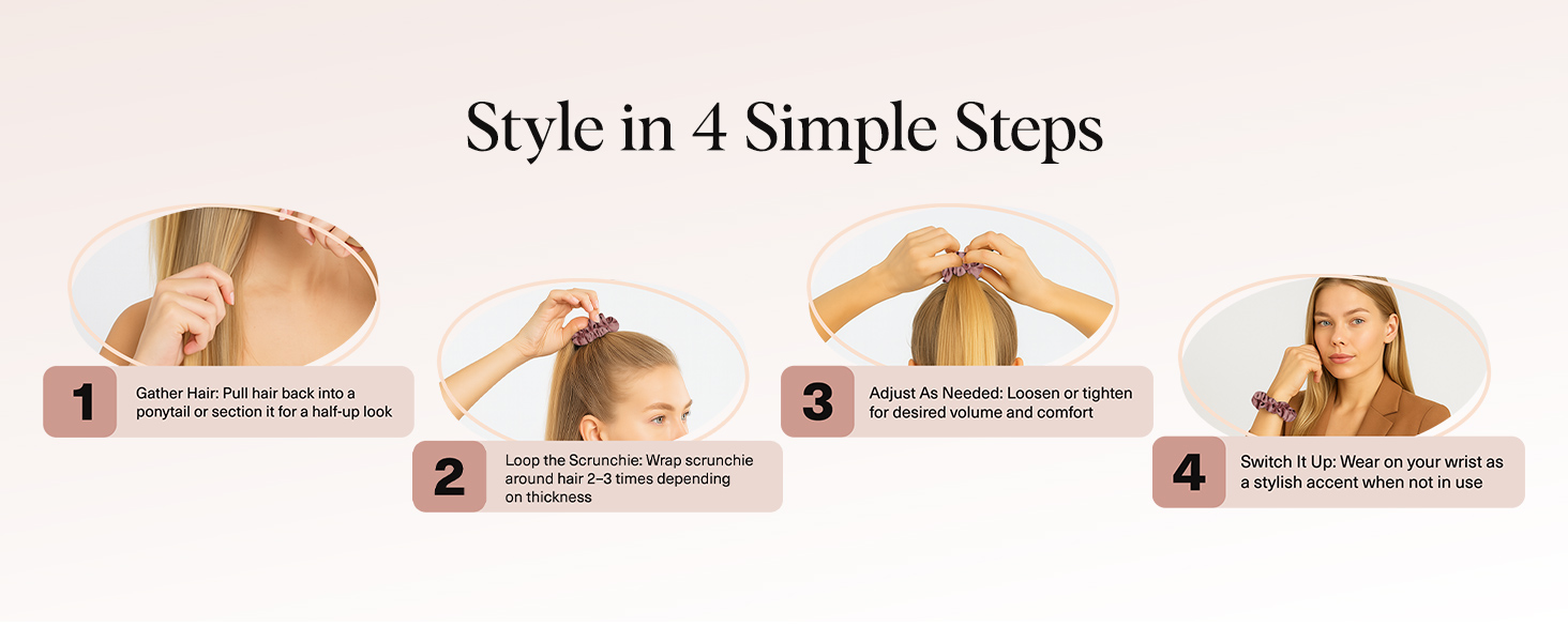 Kitsch Satin Scrunchies for Women