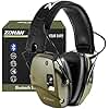 ZOHAN 035 Bluetooth 5.4 Shooting Ear Protection Earmuffs with Active Noise Canceling & Sound Amplification, NRR 22dB for Shooting Range & Hunting (Green)