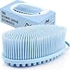 Avilana Premium Silicone Body Scrubber - 8 Years Trusted Since 2017 - SGS Certified Food Grade Dual Sided Bath Brush, Quick-Dry Exfoliating Loofah Alternative, Massage Brush Sensitive Skin Women Men