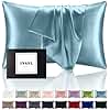 INSSL Silk Pillowcase for Women, Mulberry Silk Pillowcase for Hair and Skin and Stay Comfortable and Breathable During Sleep Silk Pillow Cases (Blue Gray,Standard)