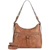FADEON Womens Purses and Handbags, Designer Leather Crossbody Bags, Ladies Hobo Shoulder Bag with 2 Adjustable Strap