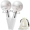 Pfefe 360 Rotating Ice Globes for Face & Eyes, Unbreakable Stainless Steel Cryo Sticks for Beauty Routines, Facials Cold Roller Colling Globes for Puffiness, Wrinkles, Dark Circles, Headaches