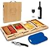 Storybook Living Charcuterie Boards Set - Large Bamboo Cheese Board with Charcuterie Accessories - Wooden Cheese Platter - Foldable Charcuterie Board for House Warming Gifts New Home & Wedding Gifts