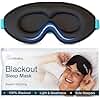 MyHalos® Sleep Mask – 3D Blackout Eye Mask for Women & Men, Side Sleepers, Zero Pressure Memory Foam Eyelash Friendly, Breathable, Sleep Aid for Travel, Shift Work, Light Sensitivity Relief