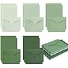 100 Pcs Stationery Lined Stationery Paper and Envelopes Set Includes 50 Letter Writing Paper and 50 Envelope for Office, 5.5 x 8.25 Inch(Sage Green)