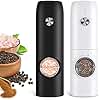 Electric Salt and Pepper Grinder Set-Rechargeable Automatic Pepper Mill Grinder with LED Home Gifts for Women, USB Adjustable Coarseness shakers, One-Hand Operation for Kitchen Appliances