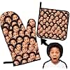 Custom Oven Mitts and Pot Holders Personalized with Your Face, Baking Gifts for Women for Kitchen Cooking, BBQ, Grillin-Style1, 1 Oven Mitts+ 1 Pot Holders