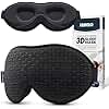 INNELO 3D Contoured Sleep Mask for Side Sleepers, 100% Light Blocking Sleeping Mask for Men & Women, Soft, No Pressure on Eyes, Airplane Blindfold for Travel, Night Eye Cover for Nap, Yoga, Black