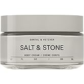 Salt & Stone Body Cream – Santal & Vetiver | Hydrating Formula with Seaweed Extracts, Spirulina & Squalane | Deep Hydration, 