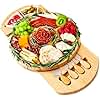 Charcuterie Boards, Thereye Cheese Board with Knife Set, Bamboo Charcuterie Board Set-𝐂𝐡𝐫𝐢𝐬𝐭𝐦𝐚𝐬 𝐆𝐢𝐟𝐭, Housewarming Gift, Wedding Gift
