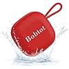 Bobtot Portable Bluetooth Speakers Wireless - IPX7 Waterproof Shower Speaker with 16 Hours Playtime, Loud Stereo Sound, TWS, Built-in Mic, Mini Size with Lanyard to Carry, Red