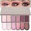 Kaely 6 Colors Mini Rose Pink Eye Shadow Palette Makeup, Mauve Plum Matte Shimmer Eyeshadow Palette for Older Women Highly Pigmented Waterproof, paleta de sombras de ojos, Vegan & Cruelty-free, 04