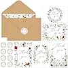 50 Sets Wildflower Thank You Cards with Envelopes Bulk 7.87 x 5.91 Inches, Employee Appreciation Card Floral Blank Greeting Cards Notes with Stickers Set and for Baby Shower Wedding Bridal Shower