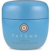 TATCHA Indigo Overnight Repair | Face Cream & Serum Treatment, Fragrance Free Night Cream, 50 ml | 1.7 oz