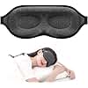 MZOO Luxury Sleep Mask for Back, Side Sleeper, Complete Light Blocking Sleeping Eye Mask Night Blindfold, 3D Zero Pressure & Spacious for Lash Extensions, Breathable Soft Eye Cover Flight Nap Travel