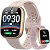 Smart Watches for Women Android iPhone (2 Bands), [1.85" AMOLED Screen] Smartwatch Fitness Tracker 3ATM Waterproof with Bluetooth Calls, AI Control, Heart Rate/SpO2/Sleep Monitor, 7 Days Battery