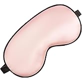 Sleep Mask, Real Natural Pure Silk Eye Masks with Adjustable Strap for Sleeping, Mulberry Silk Eye Sleep Shade Cover, Block L
