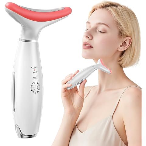 Red Light Therapy for Face, LED Face Massager Tool with Vibraion, Porable Facial Ma...