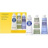 L’Occitane Hand Cream Classics 3-Piece Gift Set, Moisturizing Skincare Trio, Nourishing Creams for Dry Hands, Nails, and Cuti