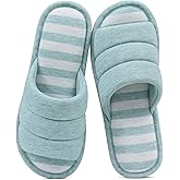 shevalues Open Toe House Slippers for Women Men Soft Cotton Indoor Shoes Memory Foam Slip On bedroom Slippers