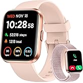 Smart Watch for Women, Answer/Make Calls, Alexa Built-in, 1.85" Touch Screen Fitness Tracker for Android & iPhone, Heart Rate
