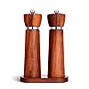 TLYSXPRO Wooden Salt and Pepper Grinder Set – Refillable Salt and Pepper Mill with Adjustable Upgraded Large Size Ceramic Burr – Manual Pepper Grinder with Acacia Wood Body – 8.3” Tall