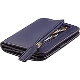 Toughergun Women’s Small Slim Leather Wallet with RFID Protection, Compact Bifold Mini Purse with Clear ID Window