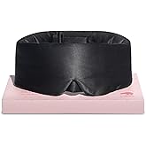 LitBear Silk Sleep Mask for Side Sleeper, Eye Mask Sleeping for Women Men 100% 22 Momme Pure Mulberry Silk, Face-Hugging Padd