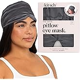 Kitsch Satin Sleep Mask - Eye Mask for Sleep, Softer Than Silk Satin Sleeping Mask Blindfold and Sleep Masks for Women and Me