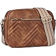 BOSTANTEN Quilted Crossbody Bags for Women Vegan Leather Purses Small Shoulder Handbags with Wide Strap
