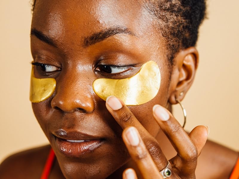 grace and stella eye masks, eye gel pads, gold under eye patches for dark circles and puffiness